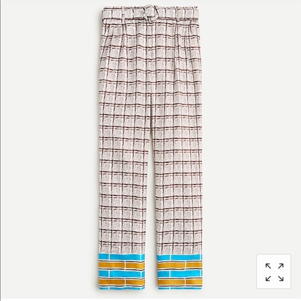 NWT J.Crew Collection high-rise silk trouser Sz 16
